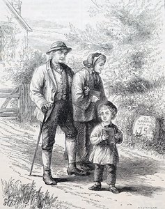 An elderly couple and their grandchild by William Small