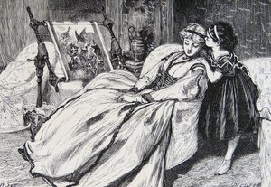 Mother Working on a Piece of Needlepoint by William Small