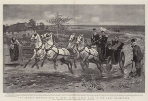 The German Emperor Driving Home After Taking Part in the Army Manoeuvres