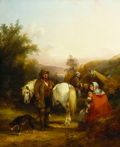 A Gypsy Encampment by a Clearing in a Wooded Landscape