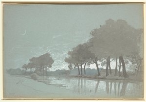 Canal Scene Near Bruges, Belgium by William Stanley Haseltine