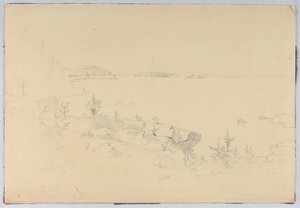 Study of Seascape, Porcupine Islands, Bar Harbor, ME by William Stanley Haseltine