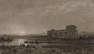 Temple of Ceres at Paestum (the Temple of Athena) by William Stanley Haseltine