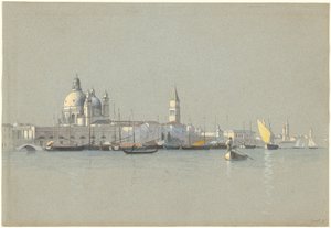 View across the Giudecca Canal toward the Salute and the Campanile of San Marco by William Stanley Haseltine