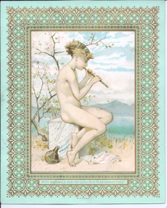 Bathing Beauty at a Beach Playing a Flute, c.1881 by William Stephen Coleman