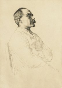 Portrait of Rudyard Kipling by William Strang