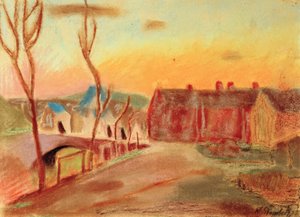 Village Path in Pink by William Straube
