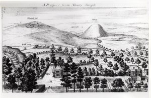 View from Avebury Steeple of Silbury Hill, Illustration from 