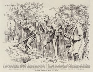 The Funeral of Mr W H Wrench, Consul at Constantinople, at Scutari, Filling in the Grave by William T. Maud