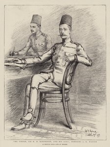 The Sirdar, Sir H H Kitchener, and His ADC, Bimbashi J K Watson