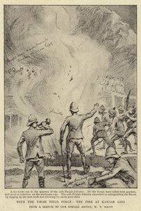 With the Tirah Field Force, the Fire at Kangar Gali by William T. Maud