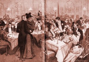 Members of High Society at the Waldorf Hotel by William Thomas Smedley