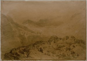 A Rocky Pass between Mountains (Glen Croe, with Slopes of Ben Arthur: Ben an Lochain)