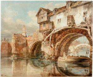 The Old Welsh Bridge in Shrewsbury by Joseph Mallord William Turner
