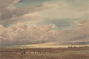 Salisbury Plain with Old Sarum in the Distance, Wiltshire, 1810-62 by Joseph Mallord William Turner