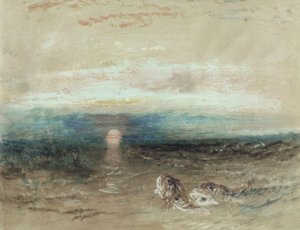 Sunset Over the Sea with Gurnards by Joseph Mallord William Turner