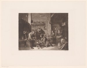 Interior with a Doctor and a Barber by William Unger