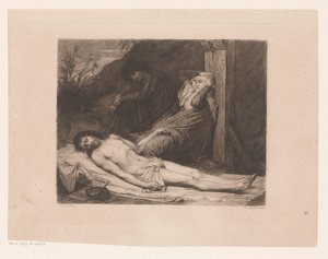 Mary and John the Baptist Mourning at the Body of Christ by William Unger