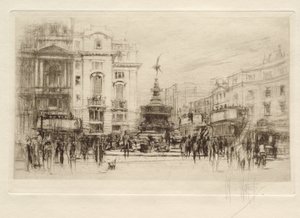 Piccadilly Circus, Looking Toward Lower Regent Street, Criterion Theatre Behind by William Walcot