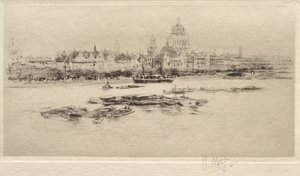 The Thames from Waterloo—A View Towards St. Paul