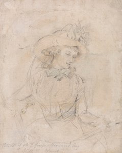 Portrait Study of Mrs. George Morland by William Ward
