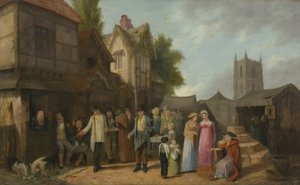 Scene Outside an Inn, Perhaps at Long Ashton, Bristol, c.1824 by William West
