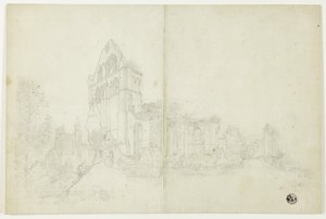 Byland Abbey, Yorkshire by William Westall