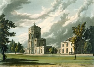 Exterior of The Astronomical Observatory, Illustration from the History of Oxford, Engraved by Joseph Constantine Stadler, Published by R. Ackermann by William Westall