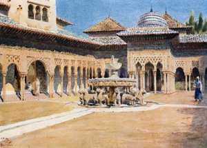 Granada, the Alhambra, Court of Lions