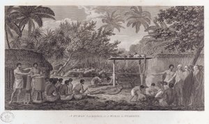 Human Sacrifice on Tahiti in the South Pacific by William Woollett