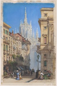 The Duomo in Milan from a Side Street by William Wyld