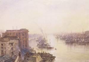 The Pool from the Adelaide Hotel, London Bridge by William Wyld