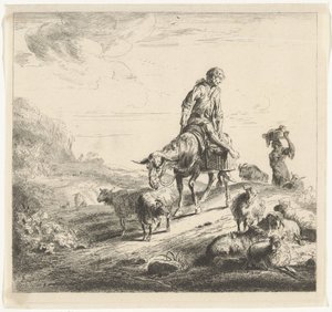 Man on a Donkey by William Young Ottley