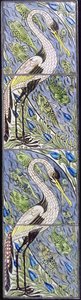 Four Tiles Depicting Fishing Birds