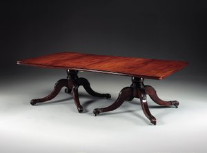 Irish George IV Two-Pedestal Dining Table by Williams and Gibton (attr. to) Mack