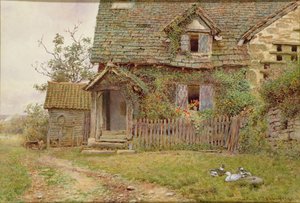 Cottage at Mansell Lacy near Hereford by Wilmot Pilsbury
