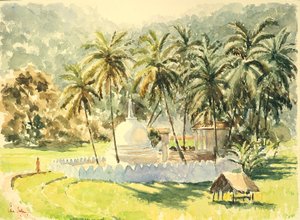 Temple in the paddy fields by Wilson Clive
