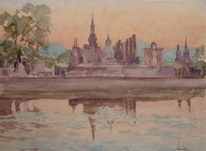 Sunset, Wat Maharthat, Sukhotai by Wilson Clive