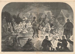 A Bivouac Fire on the Potomac; from Harper by Winslow Homer