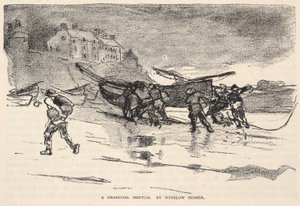 A Charcoal Sketch, from The Century Magazine, November 1883 by Winslow Homer