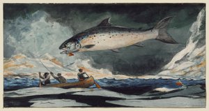 A Good Pool, Saguenay River by Winslow Homer