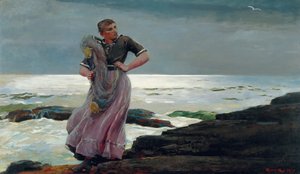 A Light on the Sea, 1897 by Winslow Homer