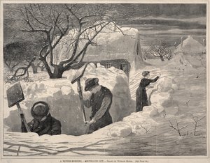 A Winter Morning, - Shovelling Out, 1871 by Winslow Homer