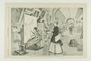 Art Students and Copyists in the Louvre Gallery, Paris