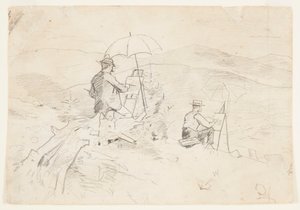 Artists Sketching in the White Mountains by Winslow Homer