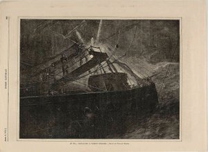 At Sea—Signalling a Passing Steamer