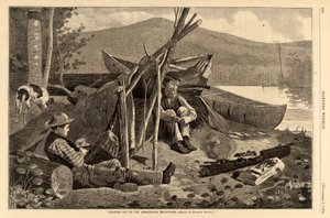 Camping Out in the Adirondack Mountains, from Harper