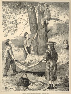 Chestnutting, from Every Saturday: An Illustrated Journal of Choice Reading, October 29, 1870 by Winslow Homer