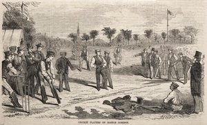 Cricket Players on Boston Common, 1859