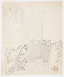 Men and Women Looking Out to Sea, Cullercoats, England, 1881 by Winslow Homer